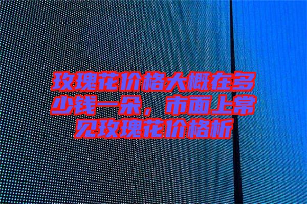 玫瑰花價格大概在多少錢一朵，市面上常見玫瑰花價格析