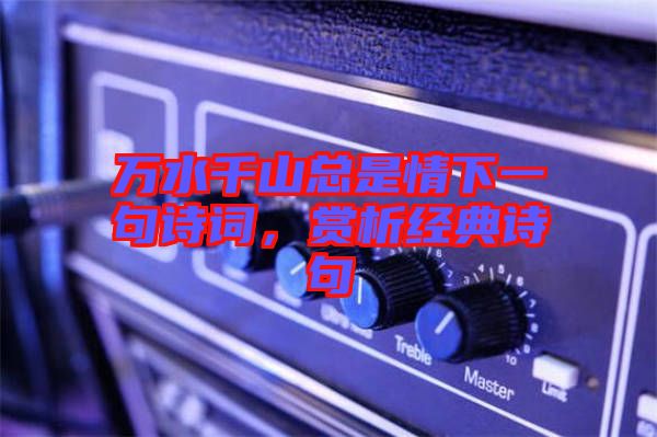 萬水千山總是情下一句詩詞，賞析經典詩句