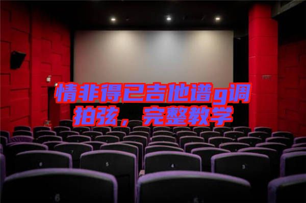 情非得已吉他譜g調拍弦，完整教學