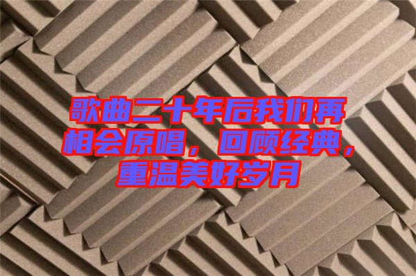 歌曲二十年后我們再相會原唱，回顧經典，重溫美好歲月