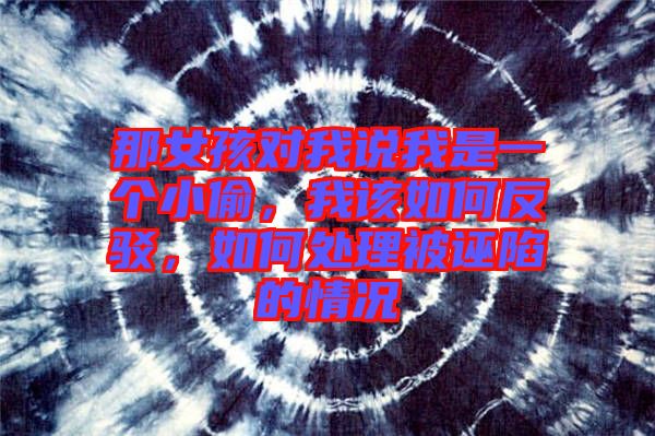 那女孩對我說我是一個小偷，我該如何反駁，如何處理被誣陷的情況