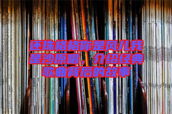 還珠格格你是風(fēng)兒我是沙原唱，介紹經(jīng)典歌曲背后的故事