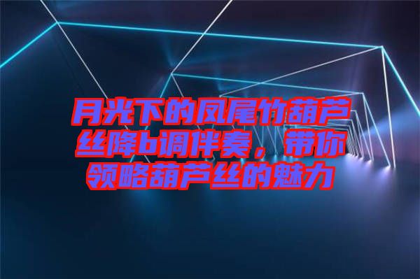 月光下的鳳尾竹葫蘆絲降b調伴奏，帶你領略葫蘆絲的魅力