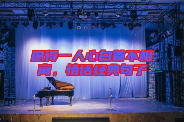 愿得一人心白首不相離，情話經典句子