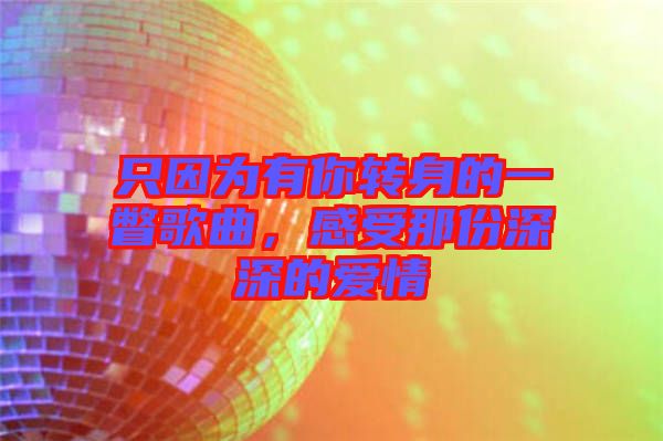 只因?yàn)橛心戕D(zhuǎn)身的一瞥歌曲，感受那份深深的愛情