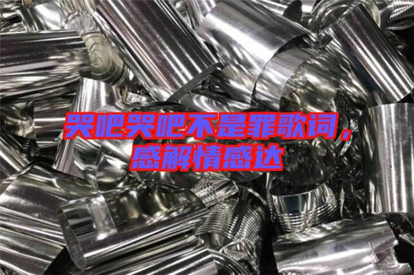 哭吧哭吧不是罪歌詞，感解情感達