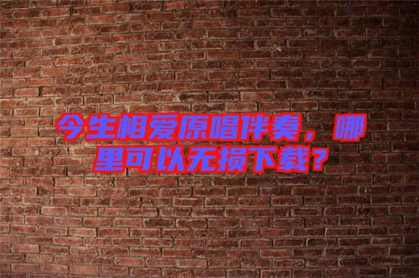 今生相愛原唱伴奏，哪里可以無損下載？