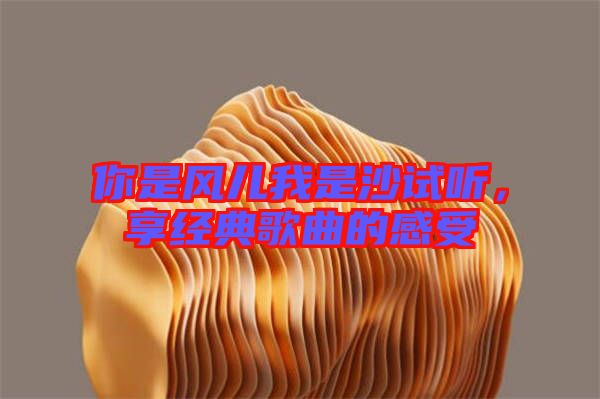 你是風兒我是沙試聽，享經典歌曲的感受