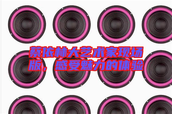 蔡依林大藝術家現場版，感受魅力的體驗