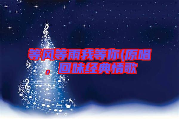 等風等雨我等你(原唱，回味經典情歌