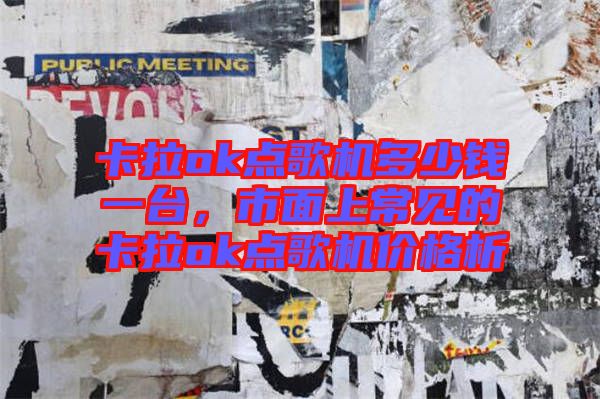 卡拉ok點歌機多少錢一臺，市面上常見的卡拉ok點歌機價格析