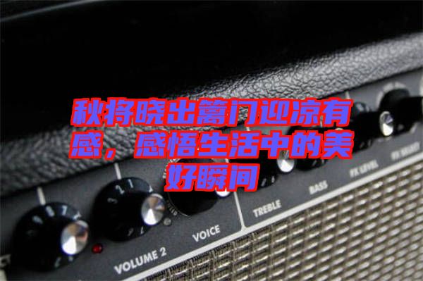秋將曉出籬門迎涼有感，感悟生活中的美好瞬間