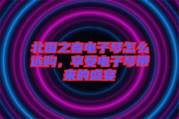 北國之春電子琴怎么選購，享受電子琴帶來的盛宴