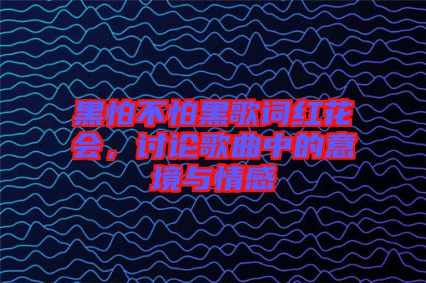 黑怕不怕黑歌詞紅花會，討論歌曲中的意境與情感