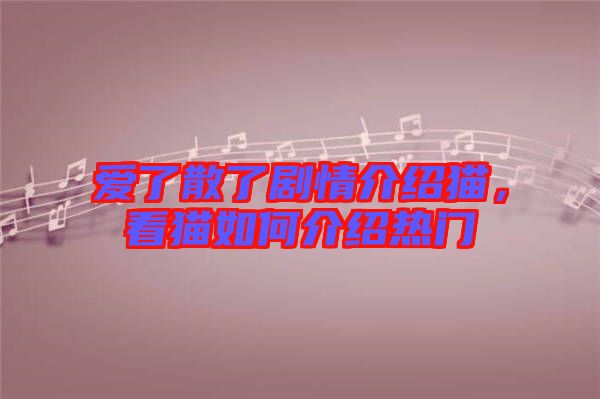 愛了散了劇情介紹貓，看貓如何介紹熱門