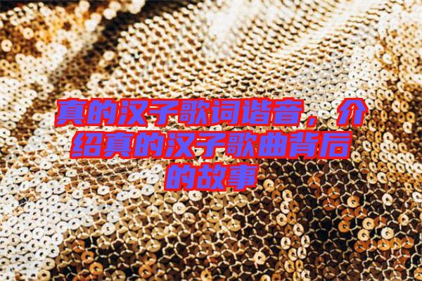 真的漢子歌詞諧音，介紹真的漢子歌曲背后的故事