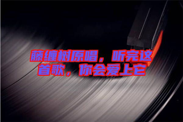 藤纏樹(shù)原唱，聽(tīng)完這首歌，你會(huì)愛(ài)上它
