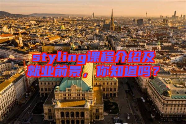 styling課程介紹及就業前景，你知道嗎？