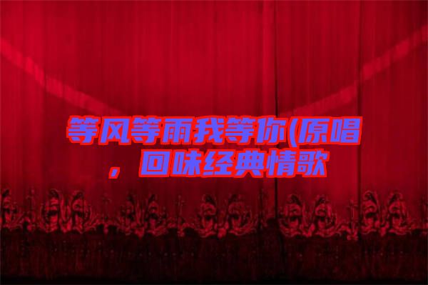 等風等雨我等你(原唱，回味經典情歌