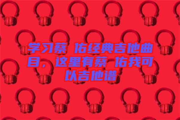 學習蔡旻佑經典吉他曲目，這里有蔡旻佑我可以吉他譜