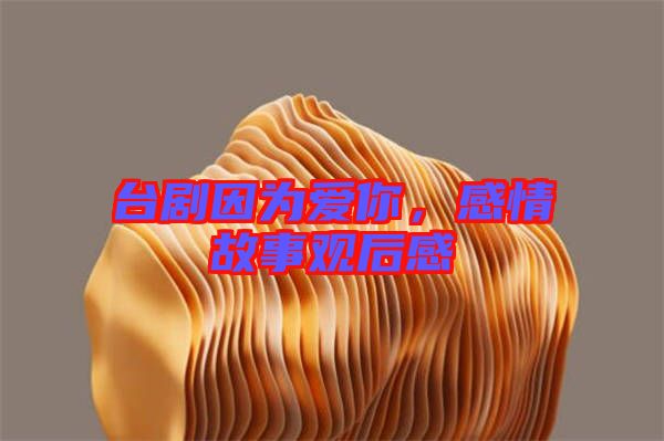 臺劇因?yàn)閻勰悖星楣适掠^后感
