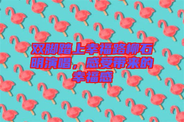 雙腳踏上幸福路柳石明演唱，感受帶來的幸福感