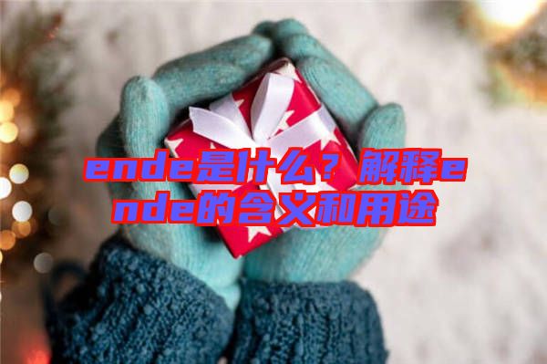 ende是什么？解釋ende的含義和用途