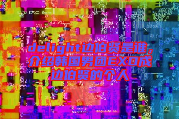 delight邊伯賢是誰，介紹韓國男團EXO成邊伯賢的個人