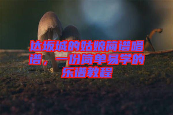 達(dá)坂城的姑娘簡(jiǎn)譜唱譜，一份簡(jiǎn)單易學(xué)的樂譜教程