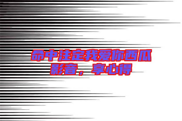 命中注定我愛你西瓜影音，享心得
