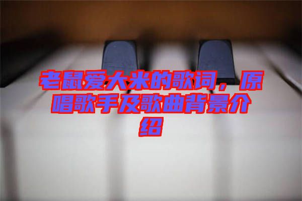 老鼠愛大米的歌詞，原唱歌手及歌曲背景介紹