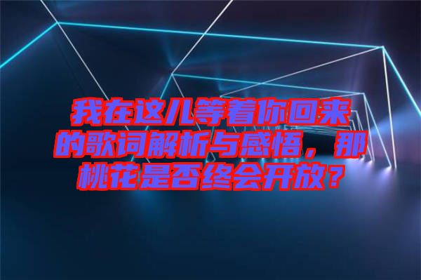 我在這兒等著你回來的歌詞解析與感悟，那桃花是否終會開放？