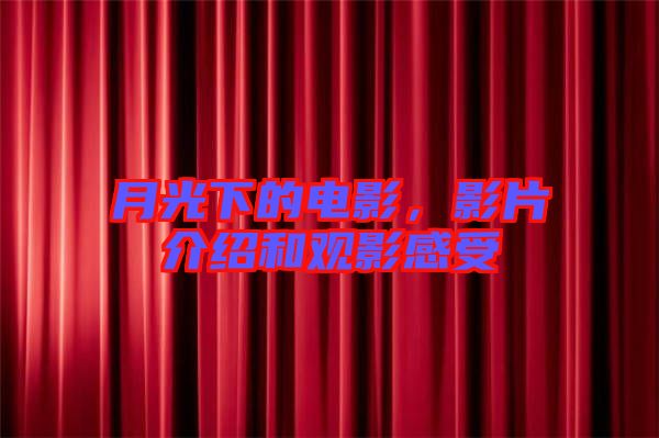 月光下的電影，影片介紹和觀影感受