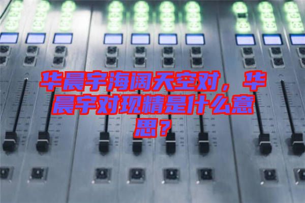 華晨宇海闊天空對，華晨宇對現(xiàn)精是什么意思？