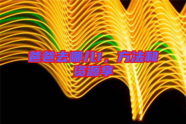 爸爸去哪兒1，方法和資源享