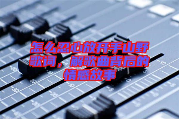 怎么忍心放開(kāi)手山野歌詞，解歌曲背后的情感故事