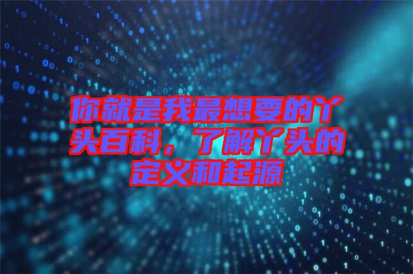 你就是我最想要的丫頭百科，了解丫頭的定義和起源