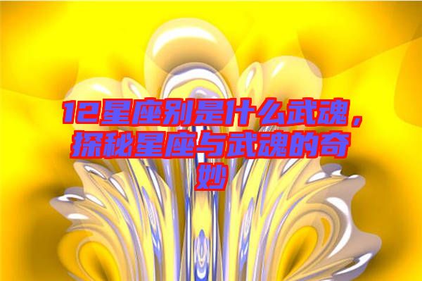 12星座別是什么武魂，探秘星座與武魂的奇妙